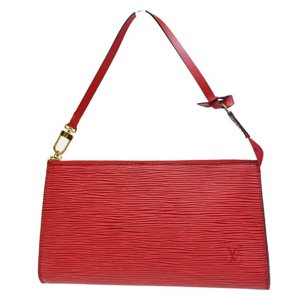 LOUIS VUITTON LV Pochette Accessoires Hand Bag Epi Leather Red M52947 31EF117 - Picture 1 of 13